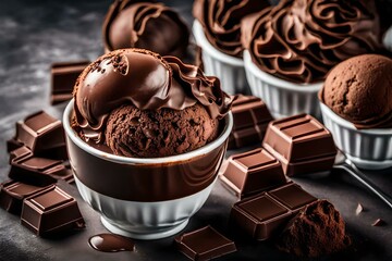 Christmas cookies and nuts and chocolate  ice cream