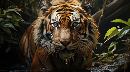 Bali tiger closeup