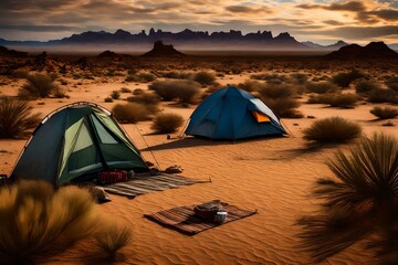 tent on the desert 