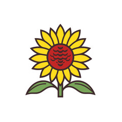 Sunflower Logo Icon Vector Bright and Radiant Designs for Nature-inspired Brands and Floral-themed Businesses 