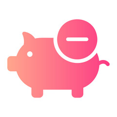 delete gradient icon