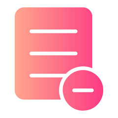 Fototapeta premium delete gradient icon