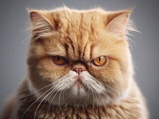 Close up photo of an Exotic Shorthair Cat (Generative AI)