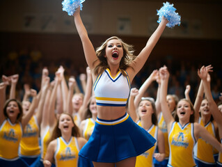 Fototapeta premium A High School Cheerleader During a Routine | Generative AI
