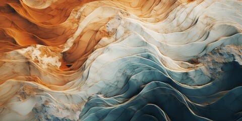 AI Generated. AI Generative. Aerial air drone view abstract geometric earth planet surface background. Decoration texture graphics art. Graphic Art