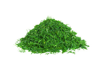 Chopped fresh dill, transparent background
