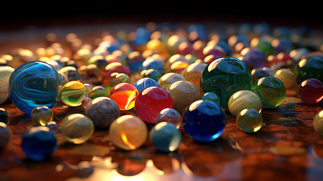 close up of a glass beads HD 8K wallpaper Stock Photographic Image