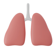Anatomical Rendering of Human Lung: Medical Science and Healthcare Concept