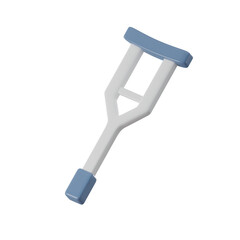 Orthopedic Support: 3D Rendered Crutch for Injury Recovery