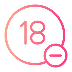 delete gradient icon