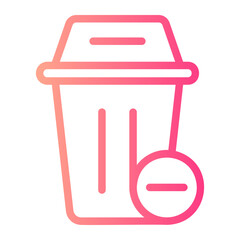 delete gradient icon