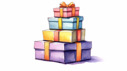 stack of gifts HD 8K wallpaper Stock Photographic Image