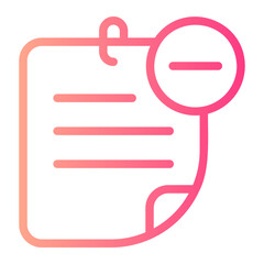 Obraz premium delete gradient icon