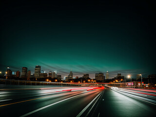 Traffic motion blur illustration