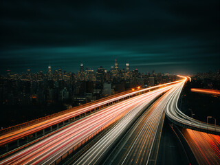 Traffic motion blur illustration