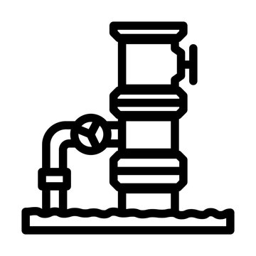 oil wellhead petroleum engineer line icon vector. oil wellhead petroleum engineer sign. isolated contour symbol black illustration