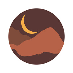 Abstract round doodle highlight Cover backgrounds. Various landscape nature, earth ecology conservation. Circle icons for social media stories and bloggers