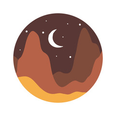 Abstract round doodle highlight Cover backgrounds. Various landscape nature, earth ecology conservation. Circle icons for social media stories and bloggers