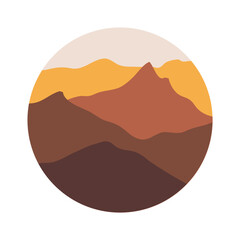 Abstract round doodle highlight Cover backgrounds. Various landscape nature, earth ecology conservation. Circle icons for social media stories and bloggers