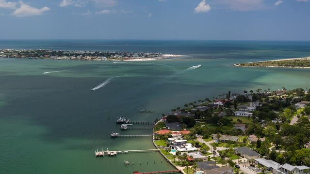 Aerial view of Vilano Point in Summer