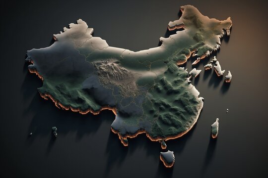 China map, Generative AI