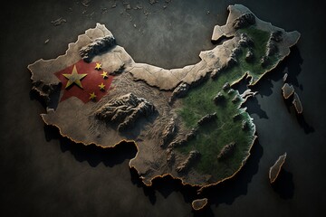 China map, Generative AI