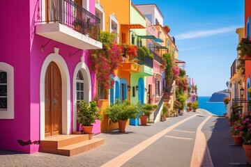 Puerto de Mogan - Colorful Town Gran Canaria Island Generative AI