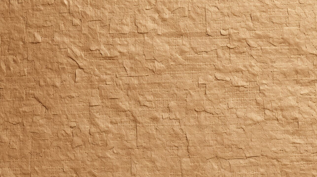 Seamless recycled biege kraft fiber paper background texture. Generative Ai
