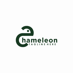 chameleon logo design with modern concept - obrazy, fototapety, plakaty