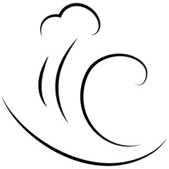 Outline  breath of wind.