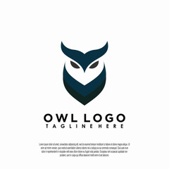 owl logo design with simple concept