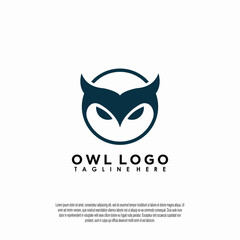owl logo design with simple concept