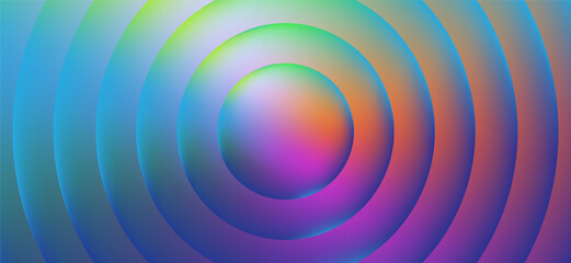 Multicolored abstract background design. Fluid gradient circle shapes composition. Futuristic design landing page, cover, banner, ads, social media, presentation concept.