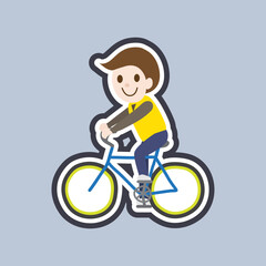 Fototapeta premium child riding a bike