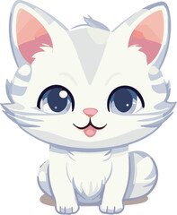 Vector Illustration Cute Cat