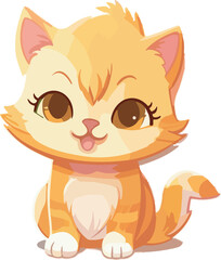 Vector Illustration Cute Cat