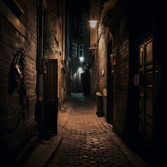 narrow alley in the old town