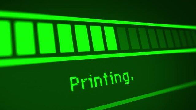 Animated Green Print Progress Bar
