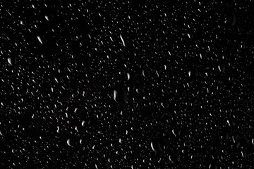 water drops on black background. Macro.