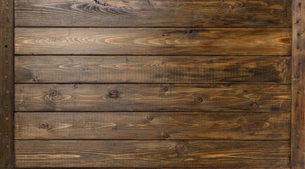Obraz premium Dark brown wooden planks for a background