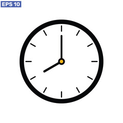 Clock time icon symbol isolated on white background design.