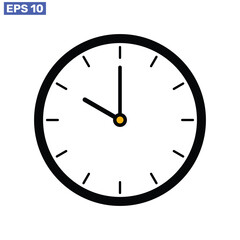 Clock time icon symbol isolated on white background design.