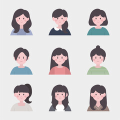 illustration of women facing the front