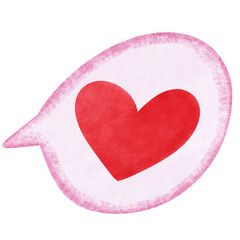 heart shape in speech bubble