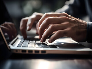 typing on keyboard