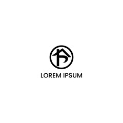 Initial HOME Logo Design Element, Vector Initial Letter Branding Logo.Minimal elegant monogram art logo. Outstanding professional trendy awesome artistic HOME initial based Alphabet icon logo.