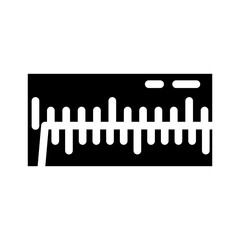 vernier gauge tool work glyph icon vector. vernier gauge tool work sign. isolated symbol illustration