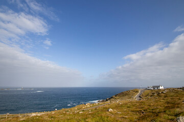 The rugged coastline at Lands End in Cornwall, UK