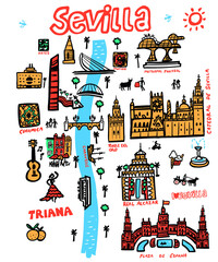 Obraz premium Sevilla illustration