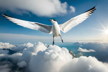 white dove in flight